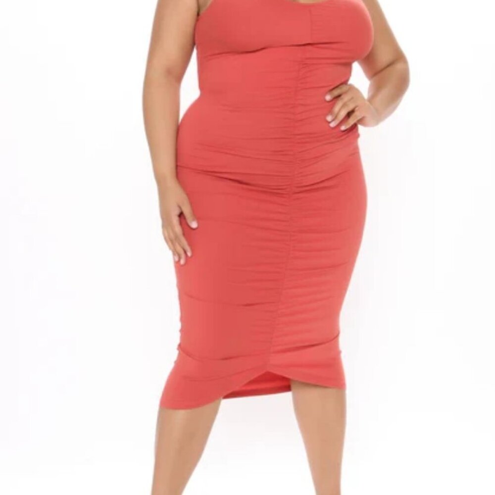 Fashion Nova Plus Size 3X Peach Midi Dress – Beautiful Soft Color
